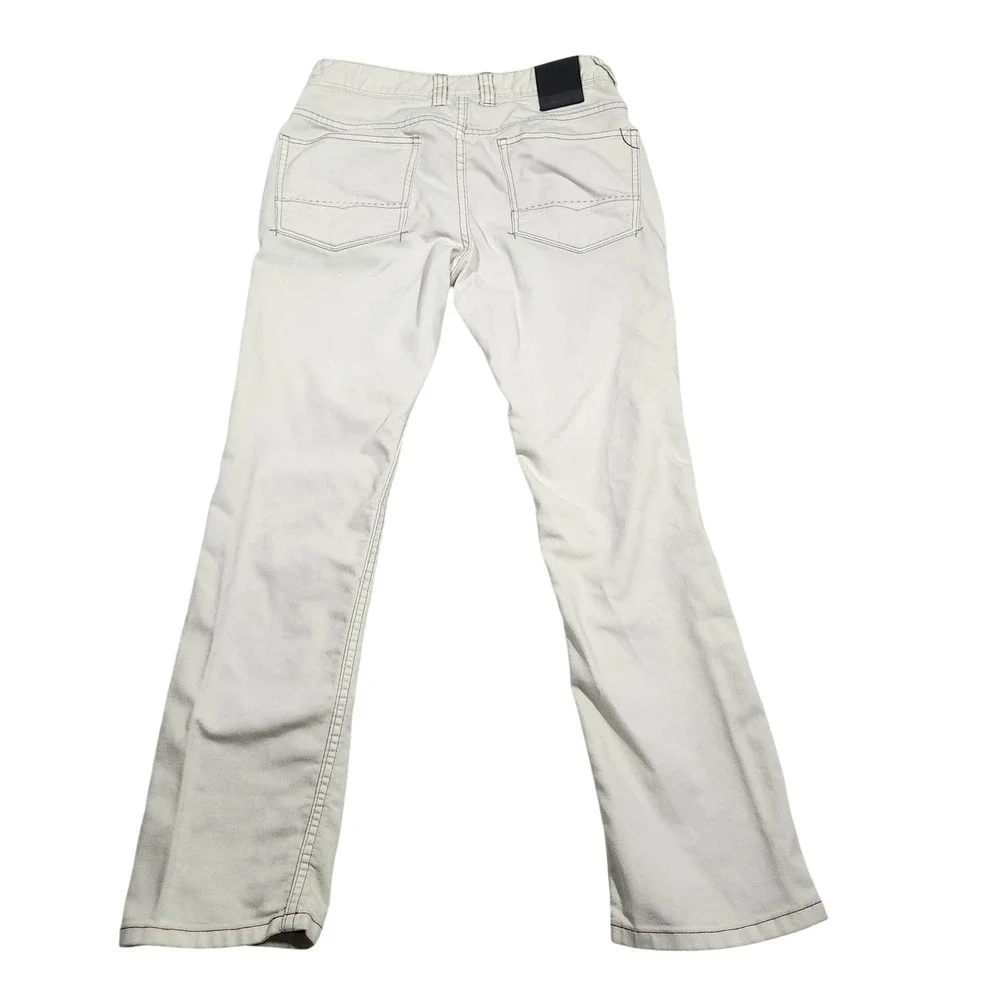 Tommy‎ Bahama Baja Coast Jeans Mens 30x30 Off White Cotton Blend Straight Casual